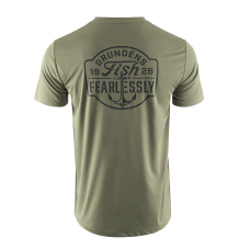 UV T-shirt GRUNDÉNS Fish Fearlessly Tech Tee - Forest