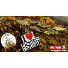 Metal enamel fishing badges